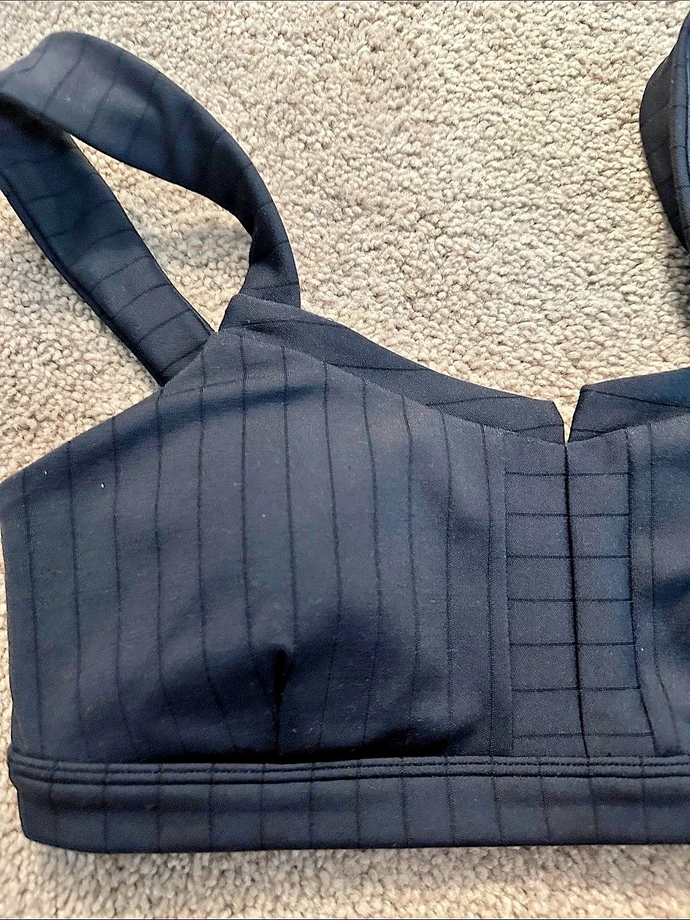 Alo Black Sports Bra New Size M